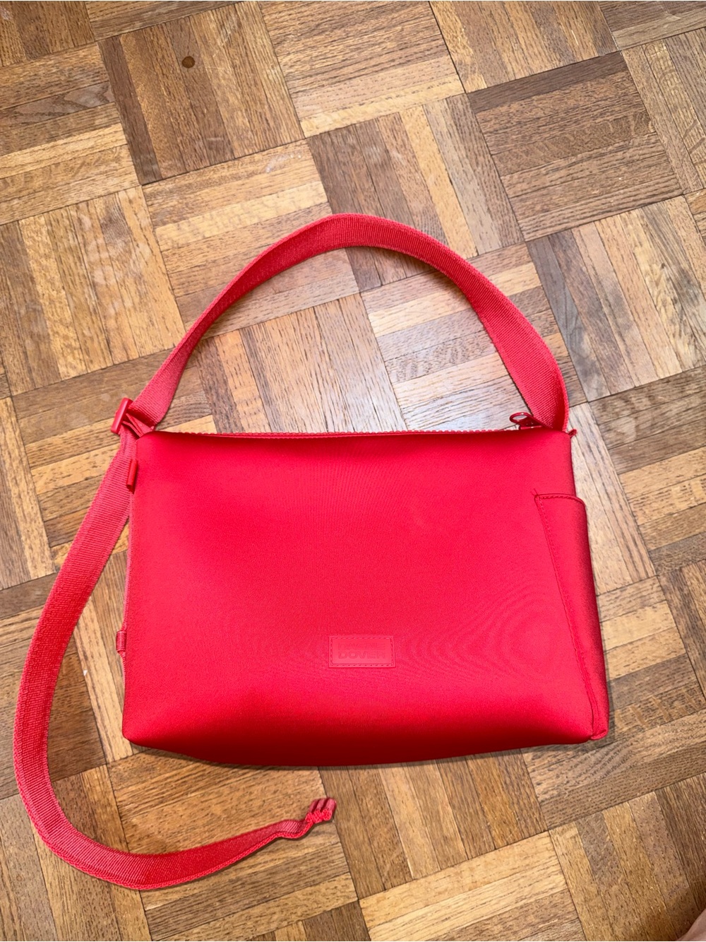 Dagne Dover Cherry Red Rue Shoulder Bag with Adjustable Strap